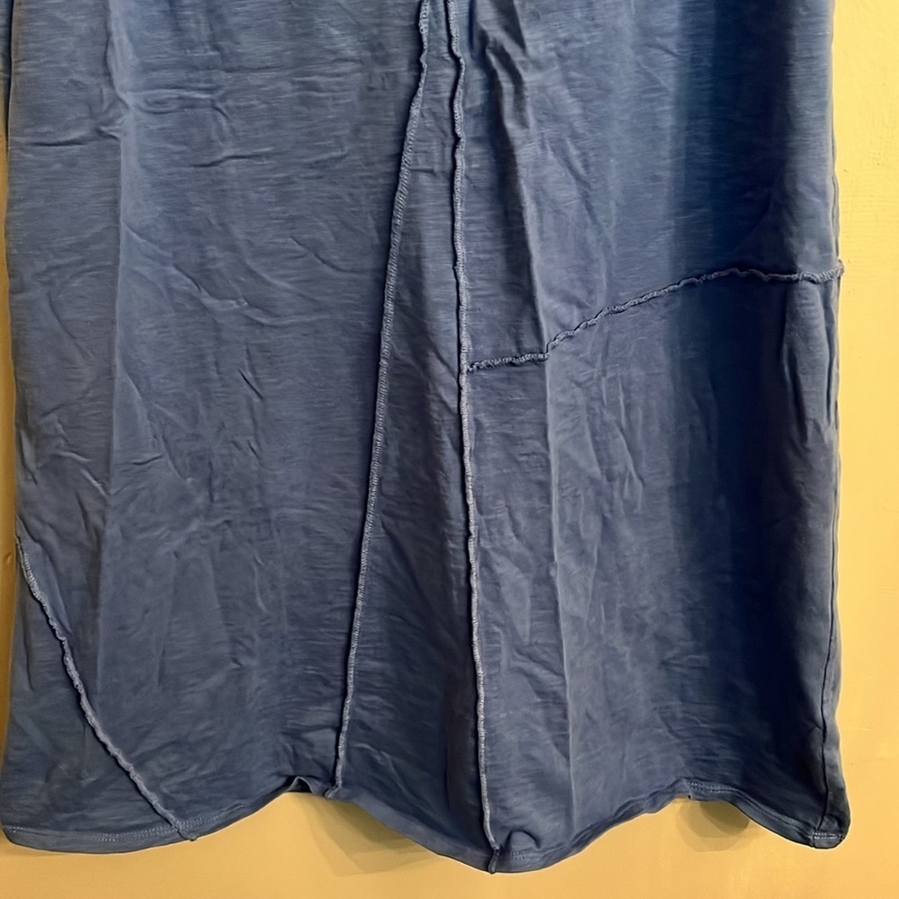 J Jill Exposed Seams Blue 100% Cotton Sleeveless Dress SizeS - Picture 11 of 15